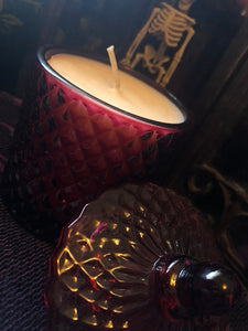 French Glass Jar Candle - Ruby 10oz.